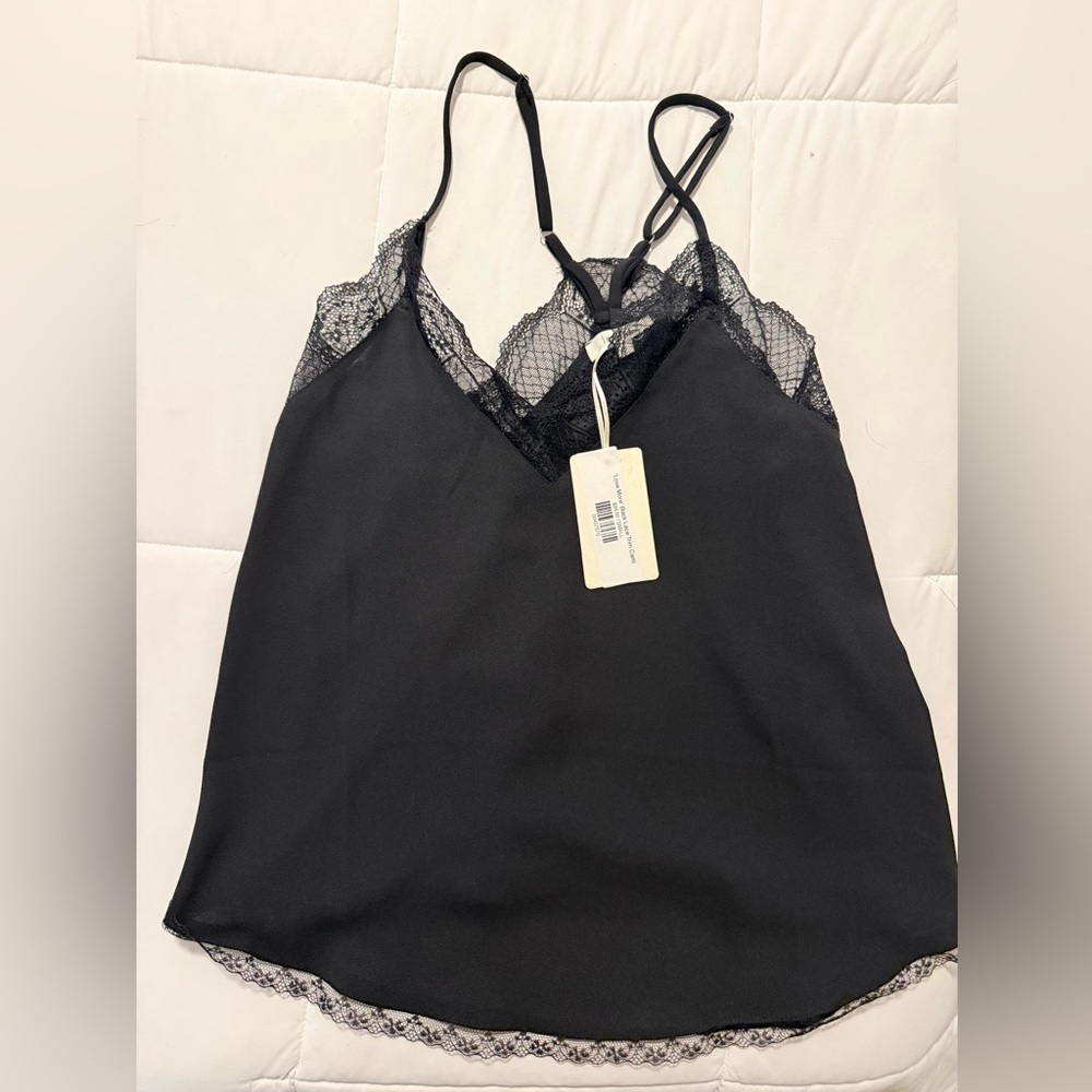 LA MIEL Black Lace Detail Top